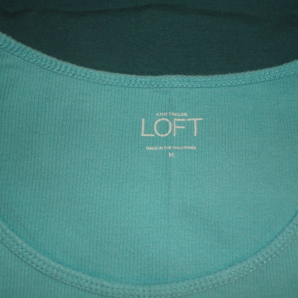Ann Taylor Loft ,  Med  --- Turquoise  --  100% Cotton